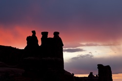 Three Gossips at Sunset